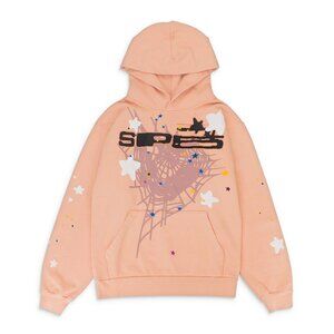 Sp5der Bellini SP5 Peach Hoodie Sweatshirt Medium